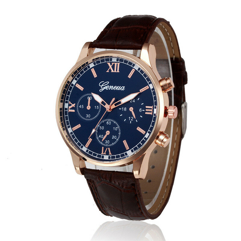 2019 เจนีวานาฬิกาข้อมือนาฬิกาควอตซ์ผู้ชายนาฬิกาBlue Glassนาฬิกาผู้ชายแบรนด์หรูดิจิตอลRetro Design Relogio Masculino...