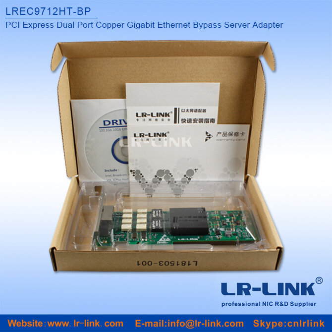 LR-LINK PCIe x4 1gbps 2 ports Contourner Carte Intel I350 Chipset