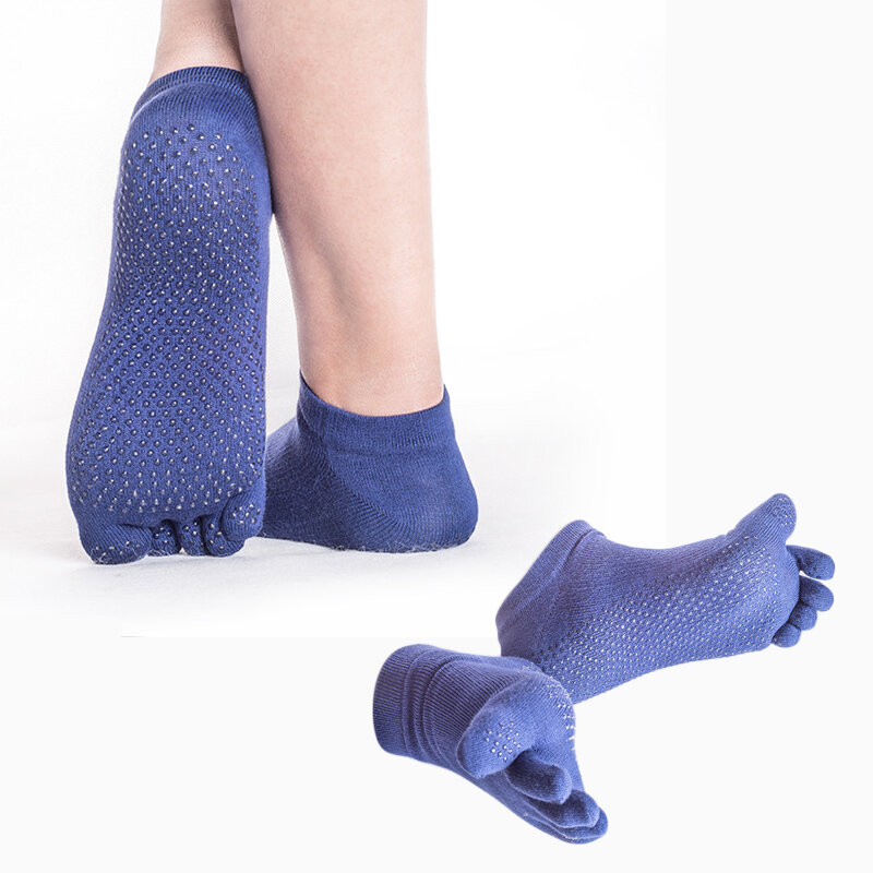 Calcetines deportivos antideslizantes para mujer, calcetín con cinco dedos, para Pilates