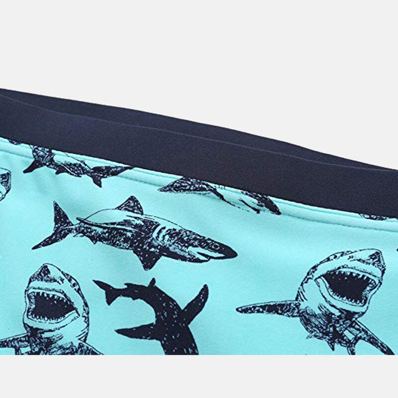 Charmleaks-pantalones cortos de baño para niño, Bañador con estampado de tiburones de dibujos animados, traje de baño de fondo, Bikini, pantalones, ropa de playa