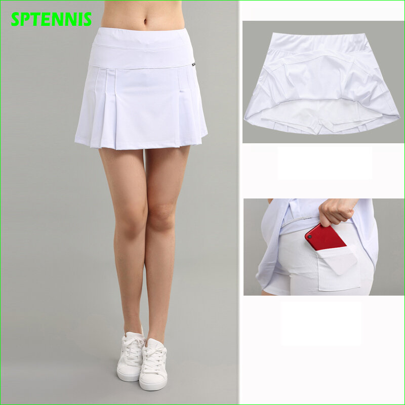 NEW Pro Tennis Badminton Skirt Woman Sport PingPong Skirts With Inside Pocket for Ball Quick Dry