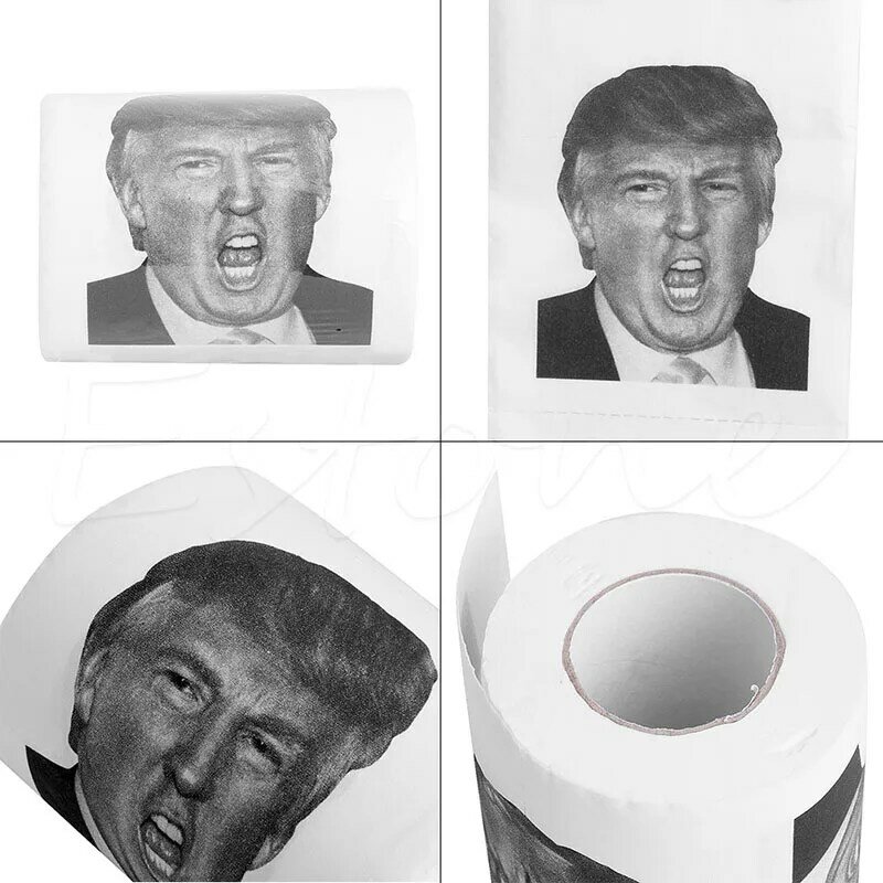 ¡Oferta! Rollo de papel higiénico de Donald Trump, mordaza divertida, regalo de descarga con Trump