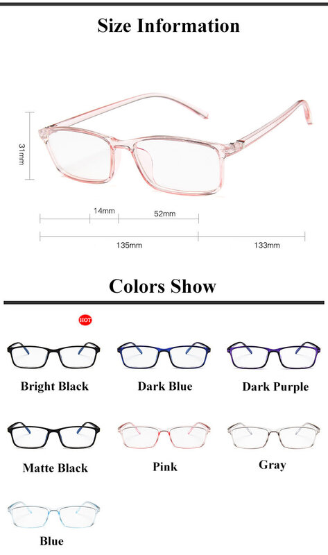 Óculos anti-fadiga, óculos protetores anti-luz azul para os olhos quadrados, radiação do computador 2019