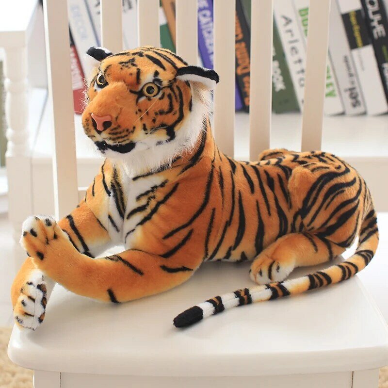 Symulacja tygrys zabawki sztuczne zabawki pluszowe wypchane zwierzęta lalki lalki dla dzieci urodziny boże narodzenie party prezent domu dekoracja samochodu