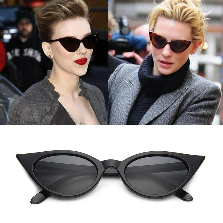 Moda donna Vintage retrò Cat Eye Design occhiali da sole Lady Sex Classic Party occhiali da sole Oculos De Sol Feminino 77042