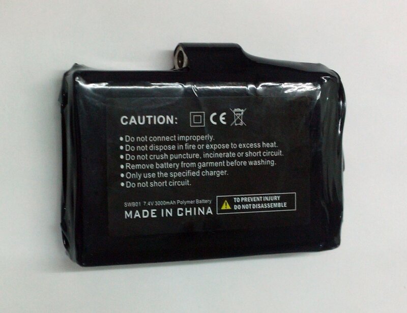 Bateria para luvas de proteção, 7.4v, 2200mah, 2 peças em 1 par, envio pelo mundo inteiro