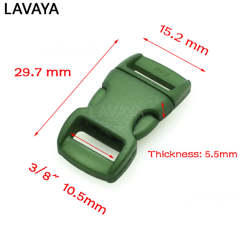 1 teile/paket 3/8 "(10mm) Bunte Konturierten Seitenmitteilung Mini Schnallen Für Paracord Armband