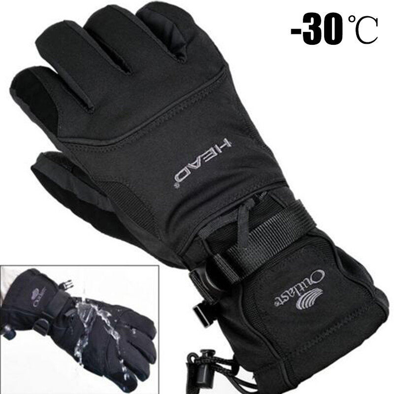 2021 Men's Ski Gloves Fleece Snowboard Gloves Snowmobile Motorcycle Riding Winter Gloves Windproof Waterproof Unisex Snow Gloves
