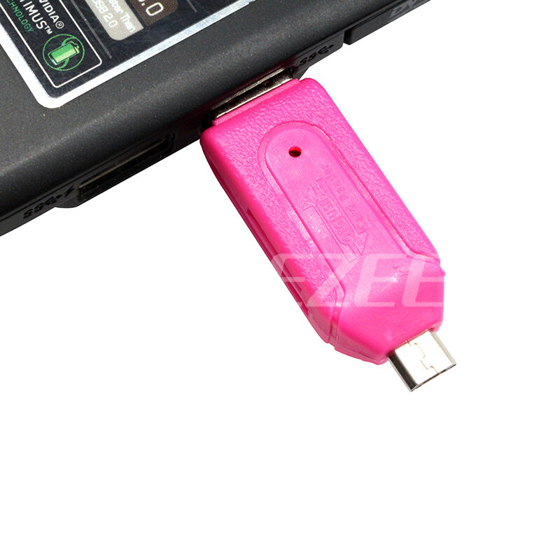 Lector De tarjetas USB OTG 2 en 1 SR, Lector De tarjetas Universal Micro SD USB 2,0, Dni Adattatore, adaptador Micro USB para PC, portátil y Android