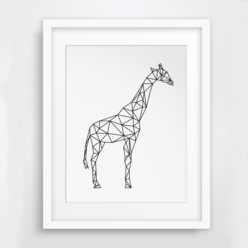 Wall Art Unframed Wall Pictures for Living Room Animal Print Minimalist Nordic Line Style Drawing Abstract Quadro Poster Art