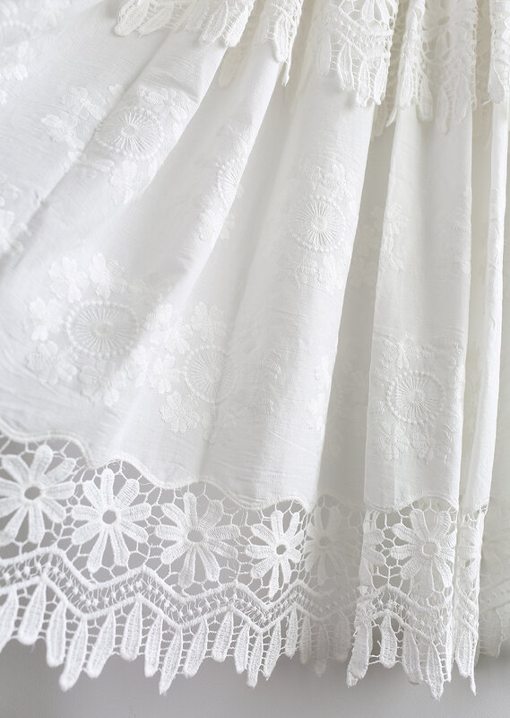 DUNXDECO-cortina corta para puerta de cocina, Media cortina de estilo campestre, encaje de algodón blanco, Rideau fino ahuecado, decoración del hogar