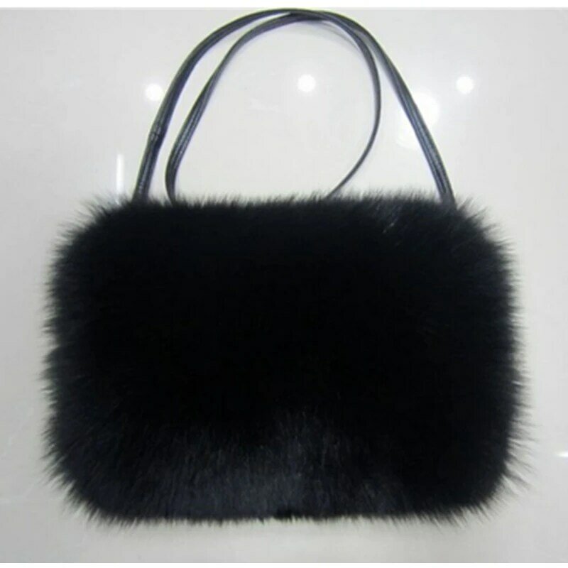 New fashion High Quality Imitation Fox Fur Leather Imitation Luxury Full Hand Warmer Muff Warm Hand Tube Cuff
