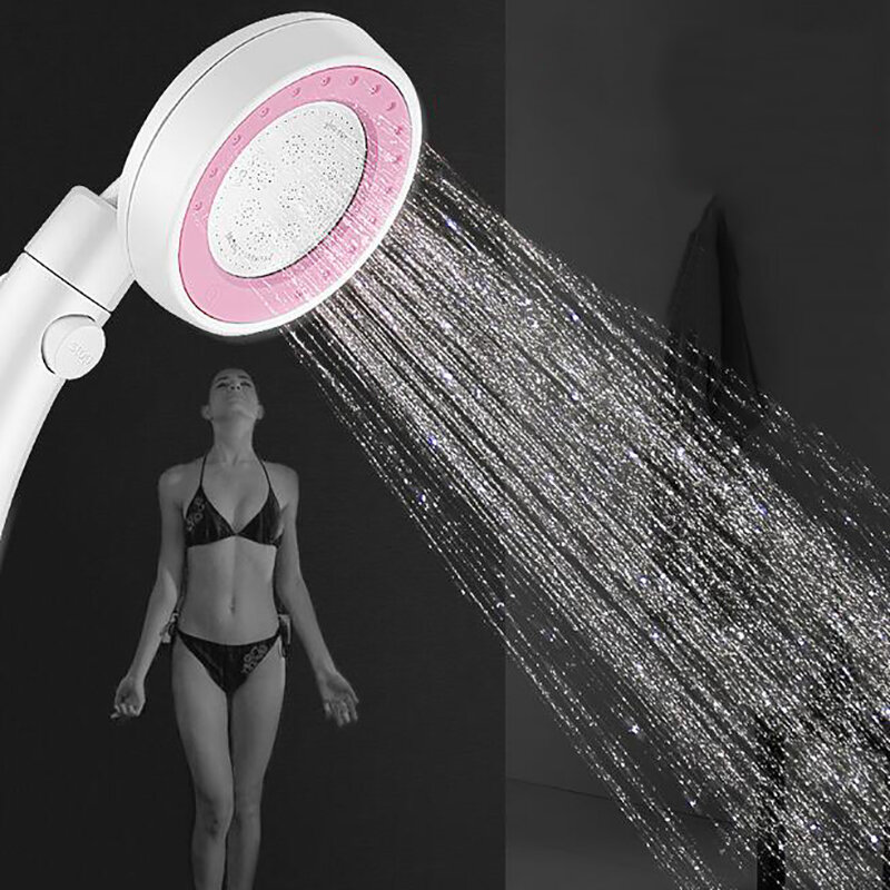1 pz doccia sovralimentata a caldo un pulsante ugello di arresto dell'acqua soffione doccia soffione doccia doccetta