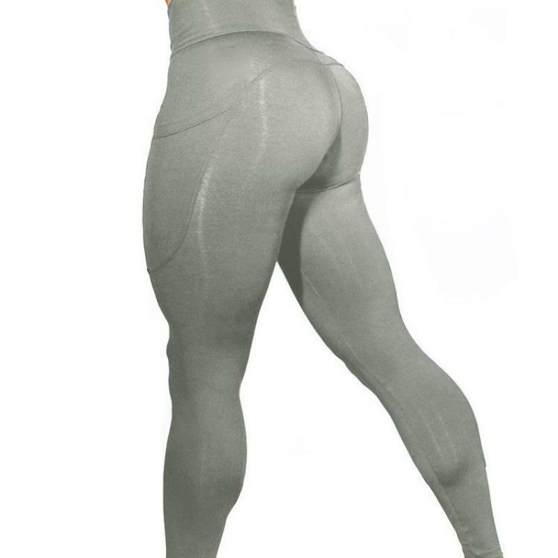 Mujeres de alta elasticidad Fitness deporte Leggings pantalones ajustado Running ropa deportiva Pantalones ropa