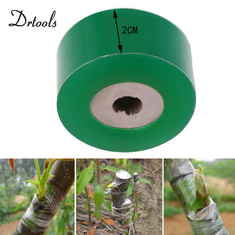 Herramientas de jardín árbol frutal secadores engrafiado Rama de jardinería correa del lazo PVC cinta 2 cm x 100 m/1 rolI jt002