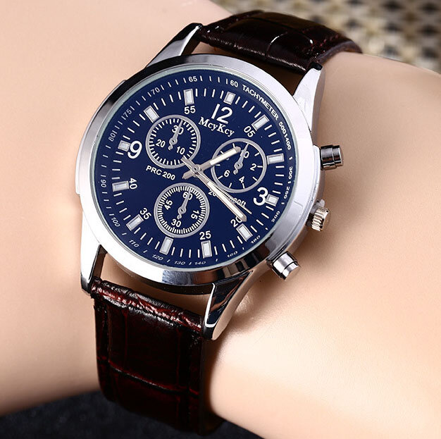 Reloj de cuarzo de marca de lujo para hombre y mujer, pulsera de cuero informal, de negocios, Masculino