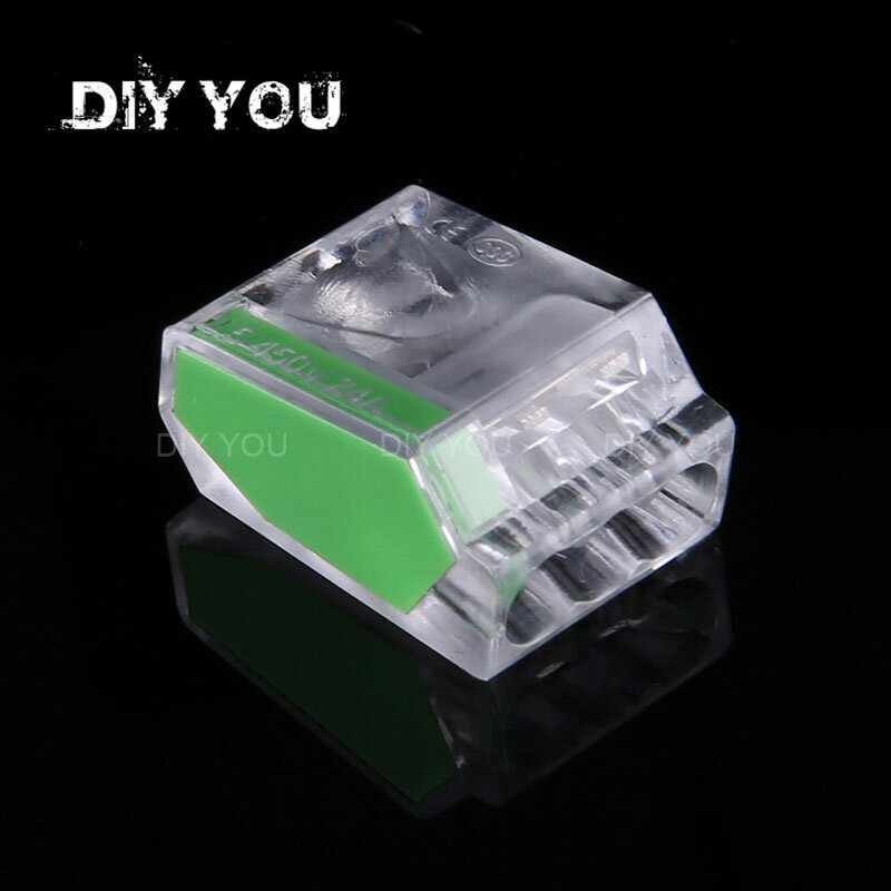 5/10Pcs DIY YOU PCT-252/253/254/255 Mini Fast Push-IN Terminal Block Compact Wire Connector For Junction Box Conductor AWG