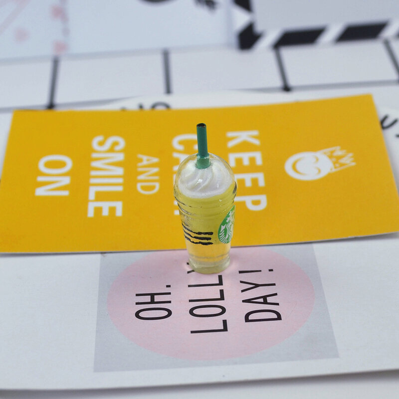 Kawaii соломенная чашка стаканчик для мороженого Подвески все для слизи наполнитель дополнение клейкие аксессуары игрушки Моделирование ком...