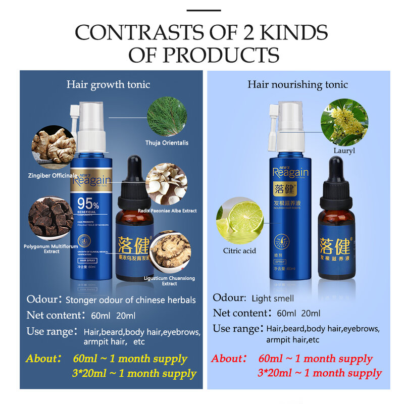 Hair Growth Essence Oil for Hair Growth Treatment Anti hair Loss Product Natural Herbal Nourishing Hair Care Products Hair Serum