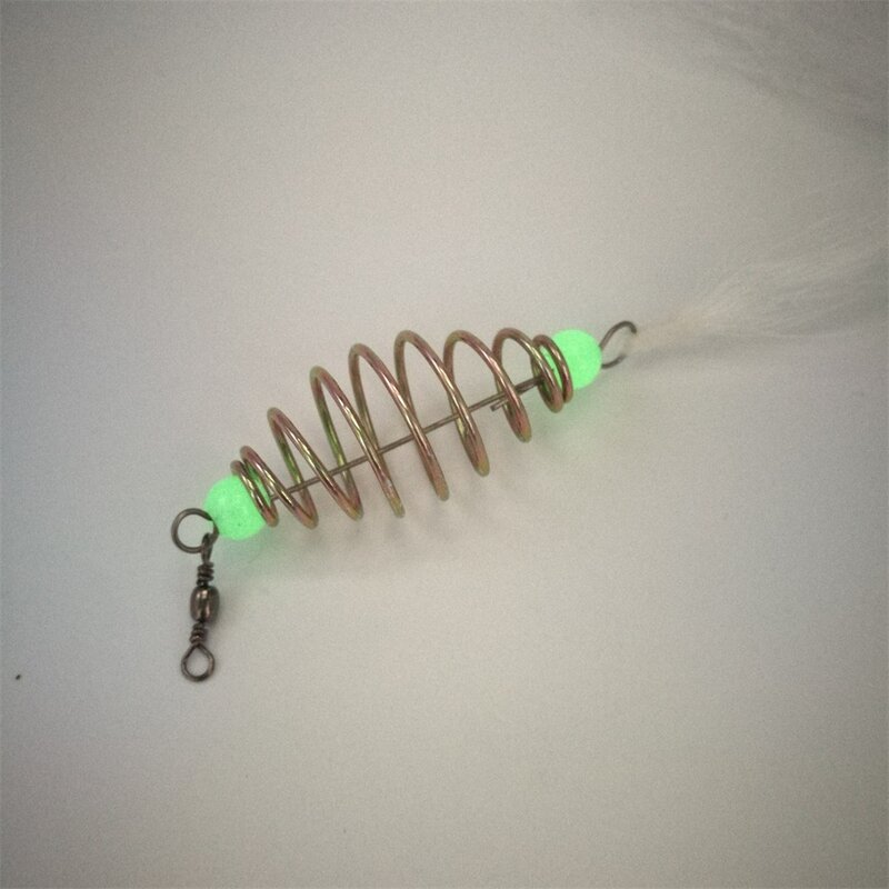 SPORTSHUB – filets de pêche pliables avec connecteur à ressort, 12 tailles, 1 pièce, avec perles lumineuses, piège à poisson, carpe, NR0019