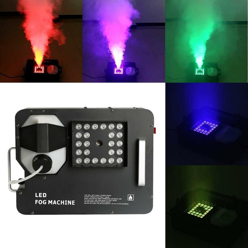 Up spray 1500W RGB 3 in1 24 LED DMX Smoke Fog Machine Stage Lighting W/ Remote
