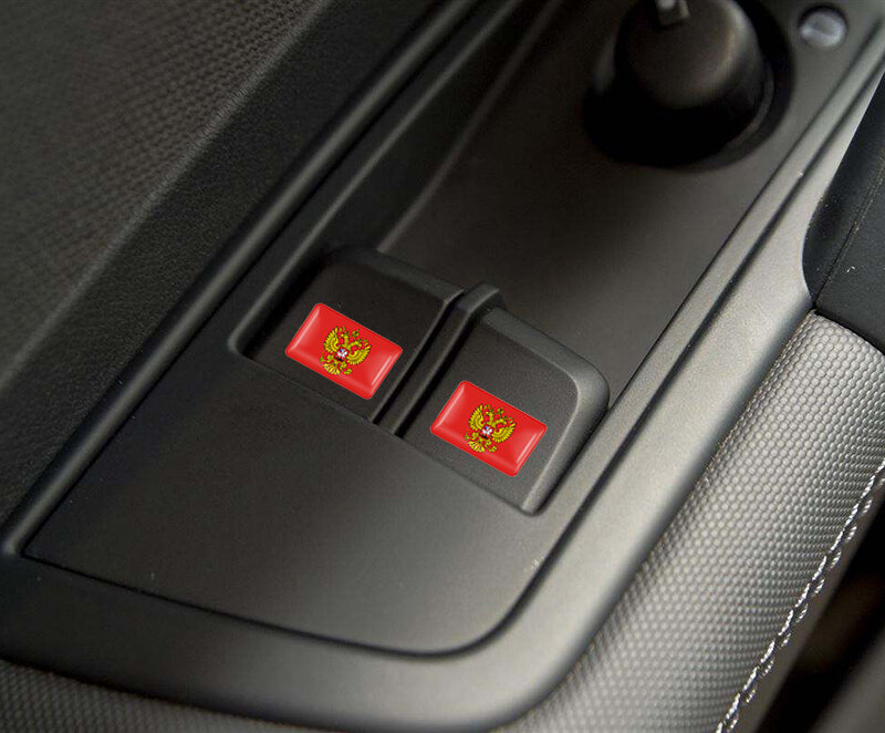 Car Styling 50 Pcs Brasão de Armas da Rússia 3D Decoração Adesivos Decalques Do Carro Emblema Da Águia Da Federação Russa Para Laptop telefone decalques