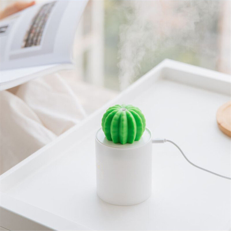 280ML Usb Interface Cactus Essential Oil Aroma Diffuser Ultrasonic Air Humidifier Aromatherapy Sprayer Car Humidifier Purifier