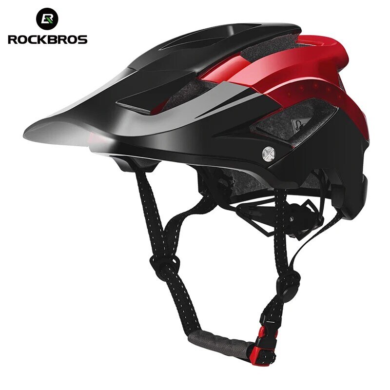 Rockbros Bike Headlamp Cycling Helmet Integrally-Molded Bicycle Light Helmet Sports Safety MTB Bike Cap Helmet For Men Women
