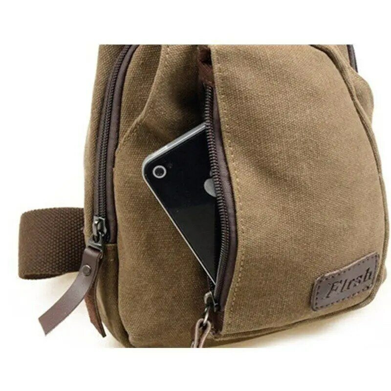 Sac en toile sac de téléphone portable sac à dos hommes et femmes en plein air tactique pêche alpinisme vélo messager Utili