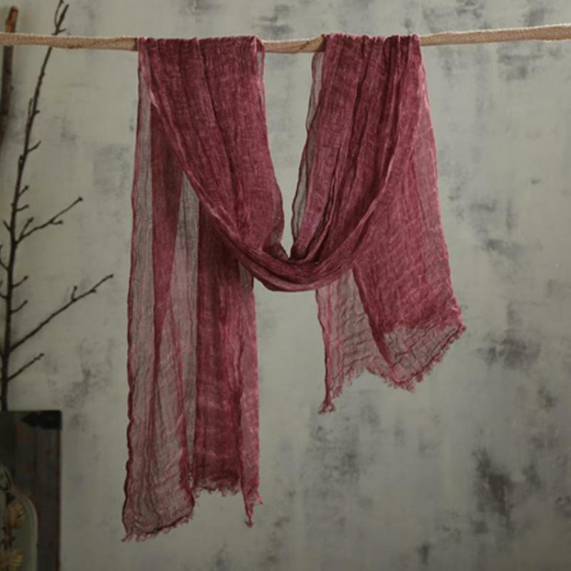 Шарф унисекс, сезон весна-лето-осень-зима, длинные однотонные женские шарфы из хлопка и льна, шаль, модный мужской шарф