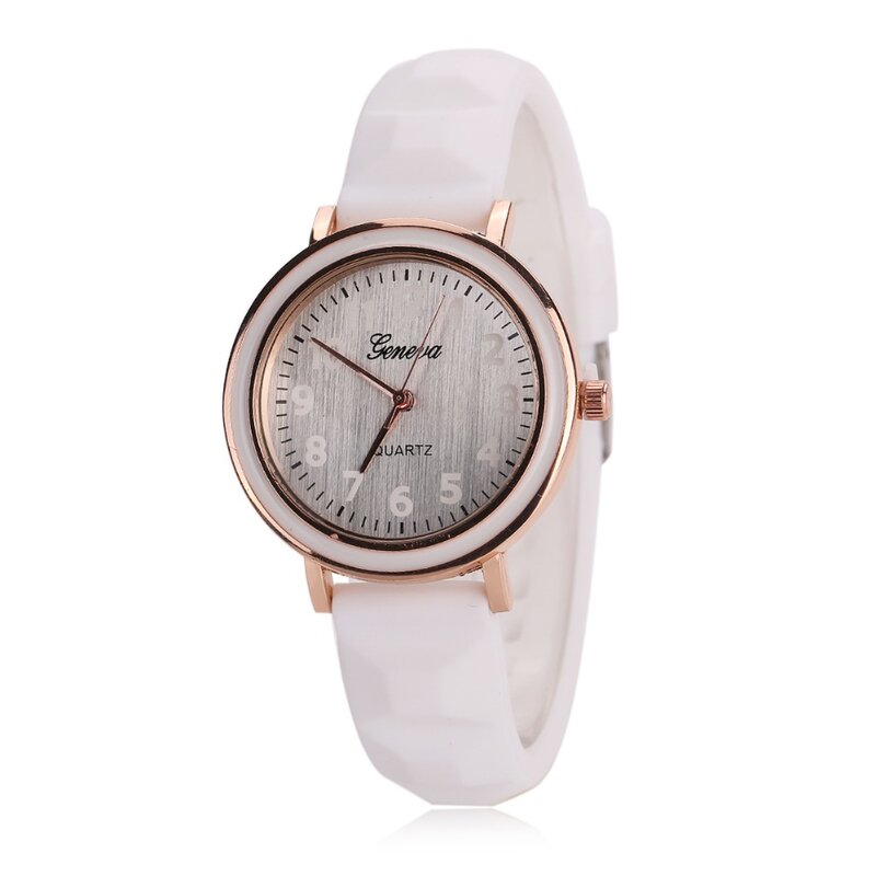 2020 ジュネーブスポーツクォーツ腕時計女性シリコーンゴムゼリーゲルアナログ腕時計を実行している腕時計