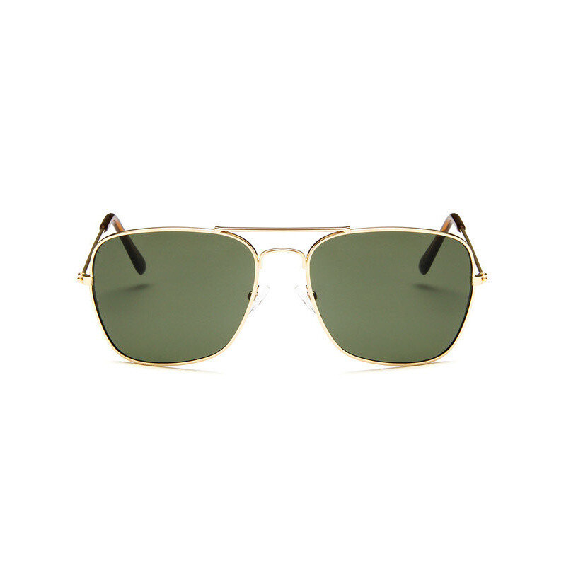 Lunettes de soleil de luxe pour hommes et femmes, verres de conduite Vintage, miroir carré vert rétro oculos de sol masculino