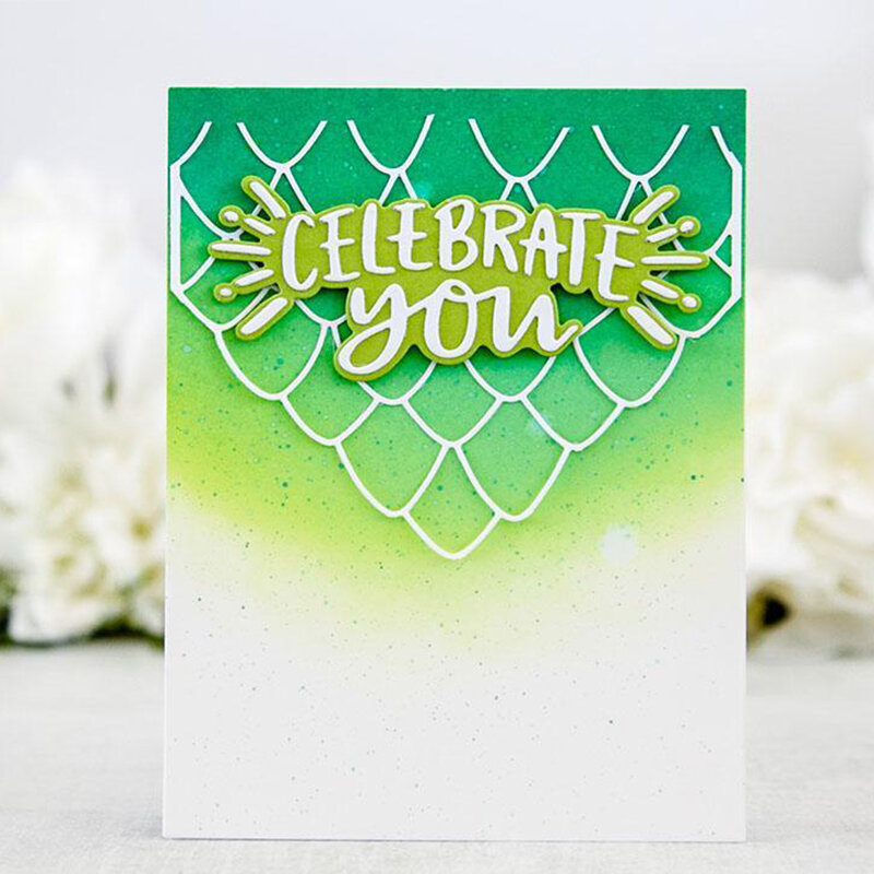 "祝うあなた" スクラップブッキング DIY 金属切削ダイスとクリアスタンプステンシル手作りエンボス紙カードの装飾