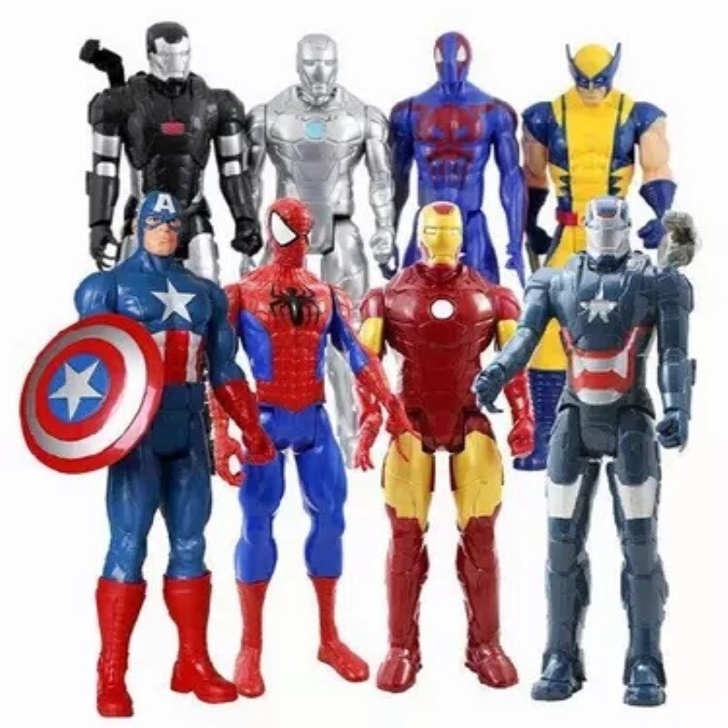 12 "30 cm super herói vingadores figura de ação brinquedo capitão américa, homem de ferro, wolverine, homem-aranha, raytheon modelo boneca crianças presente