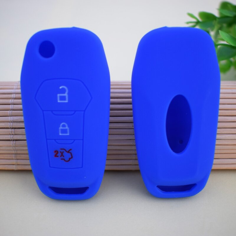Car Folding key Silicone set for ford fusion 2014 Mondeo EVEREST Ecosport Ranger Escape remote rubbe protector shell