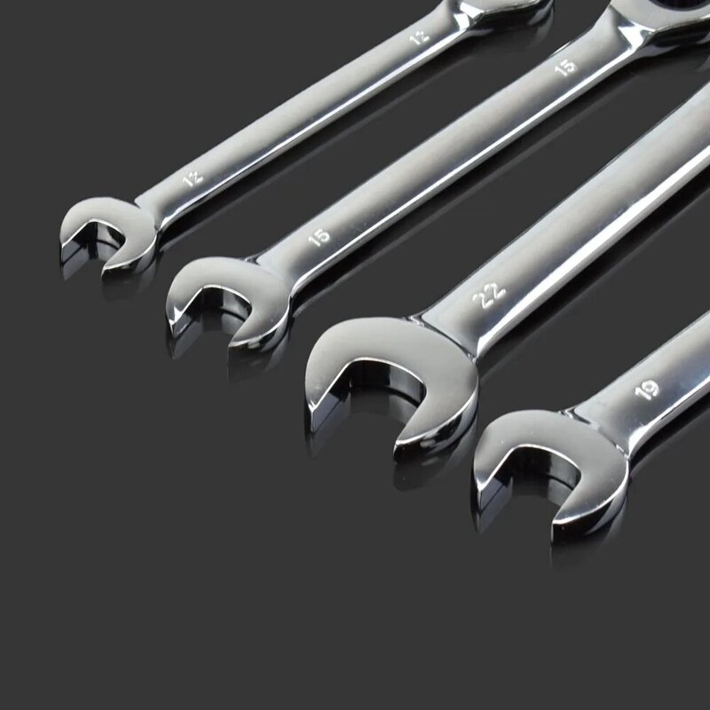 10pc the key CRV ratchet spanners combination wrenches set of auto repair hand tool for cars kit