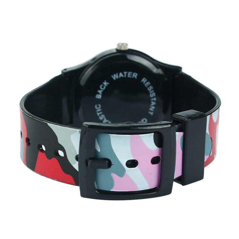 Reloj de pulsera de cuarzo con camuflaje para niños y niñas, cronógrafo deportivo resistente al agua, colorido