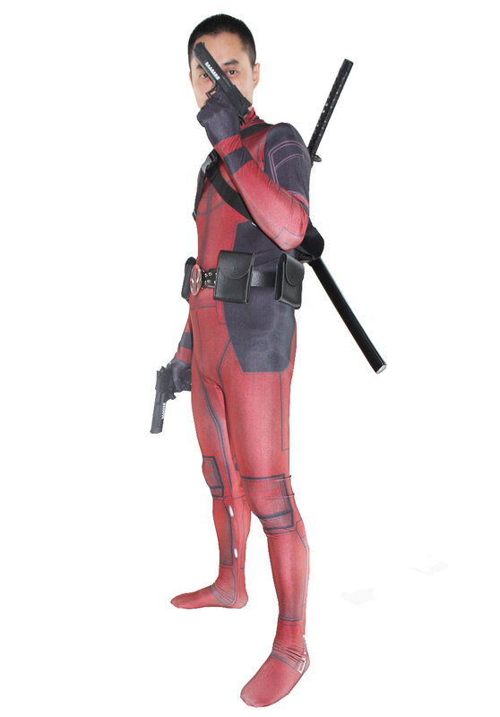 Nuevo Cosplay disfraz superhéroe adulto Deadpool traje de Halloween Onesie Cosplay disfraz de Deadpool S-2XL para niños adultos