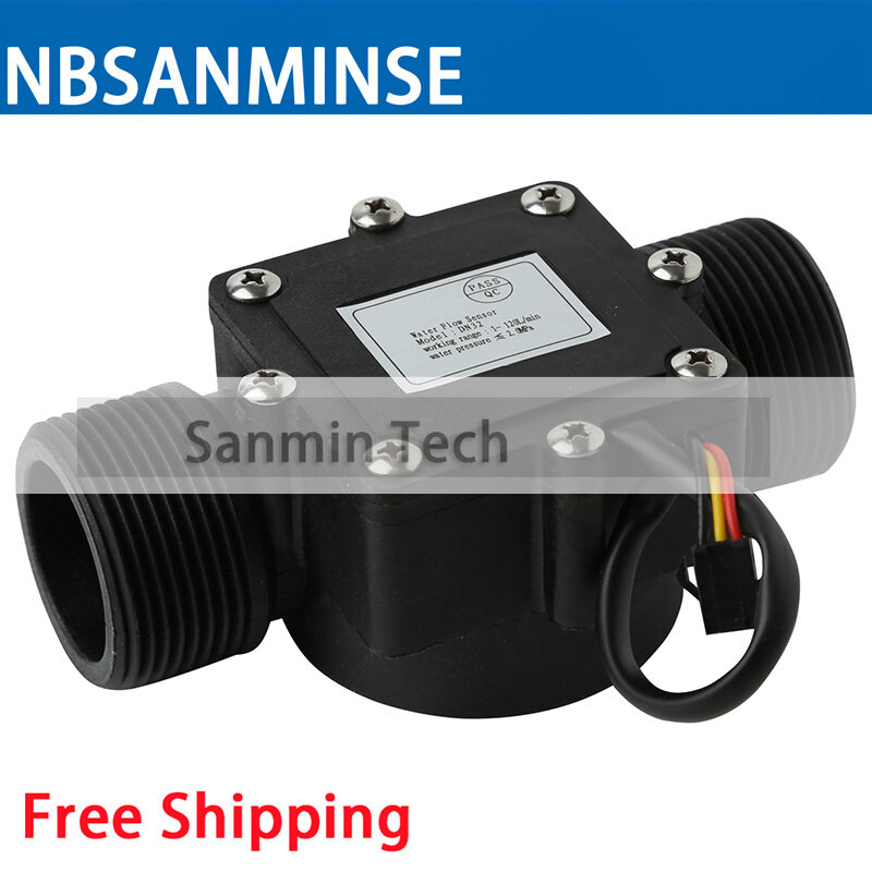 NBSANMINSE – capteur de débit d'eau, SMF-DN32, 1.25 pouces, pour industrie aérospatiale, contrôle de débit à petite surface
