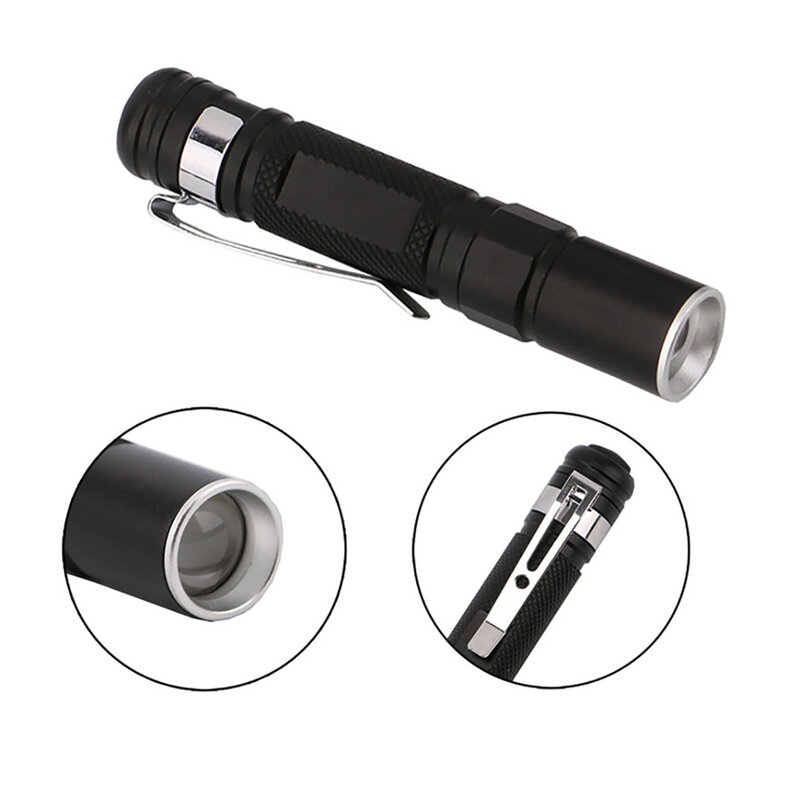 Портативный светодиодный мини-фонарик XPE, карманный водонепроницаемый фонарь с питанием от батарейки AAA, мощный светильник для кемпинга и о...