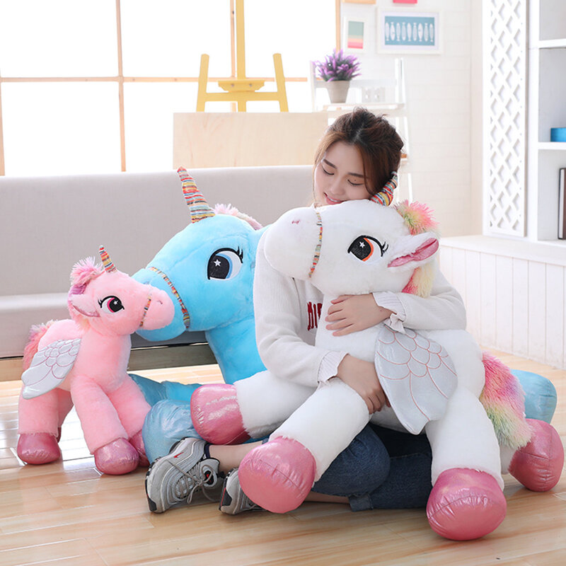 Lovely Unicorn doll, fairy animal, little Pegasus plush doll, pillow, super-bud gift