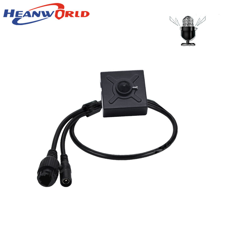 Heanworld-cámara IP PoE 1080P para interiores con micrófono, audio, alta definición, seguridad, lente de 3,7mm, P2P, compatible con navegador IE
