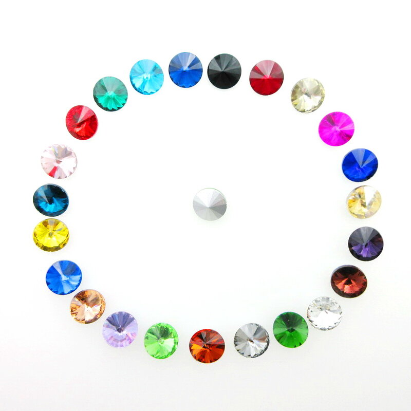 Joli verre cristal strass 6mm 8mm 10mm 12mm 14mm 16mm 18mm Rivoli forme ronde colle sur strass perles artisanat bricolage accessoires