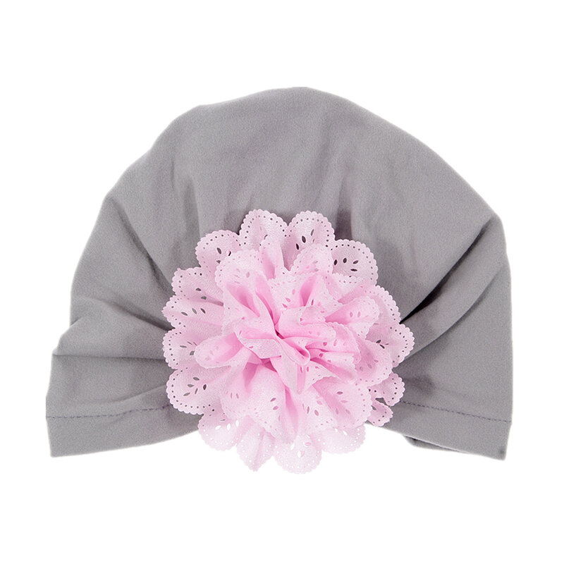 Chapéu turbante para recém-nascidos, chapéu de mistura de algodão para crianças, gorro floral, chapéu com nó artesanal, presente de chuveiro
