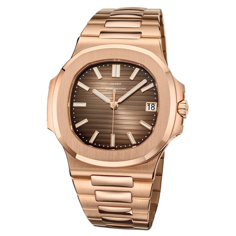 ホット販売高級高品質メンズ腕時計ブルーパテックステンレス鋼オウムガイ腕時計男性トップブランドの高級オーデマリロイ2019