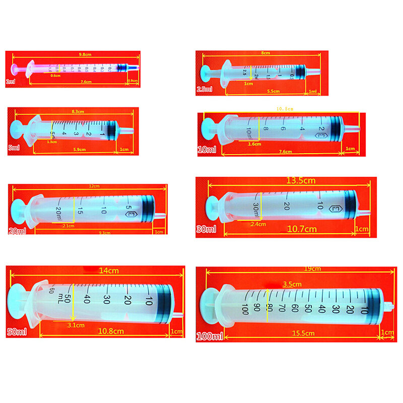 1ml,5ml,10ml,20ml,2.5ml,30ml,50ml,100ml Refilled Industrial Screw Type Hand Push Glue Industrial Dispensing Syringe High Quality