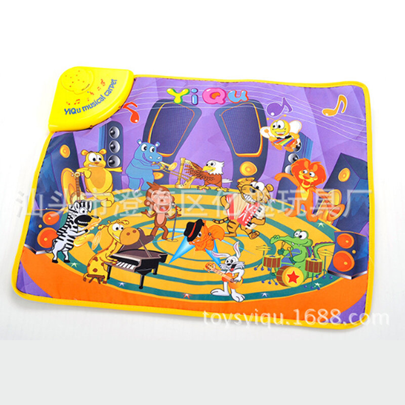 Tapete musical quebra-cabeças brinquedos novos animais ingleses multi-função feliz concerto crianças cobertor de música puzzle brinquedos presentes de natal