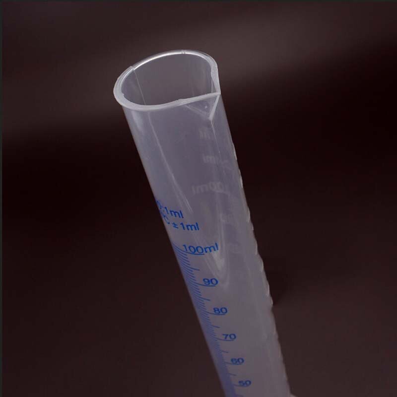 Cilindro de medición de plástico, cilindro de medición de 100ml, para suministros de laboratorio, herramientas de laboratorio
