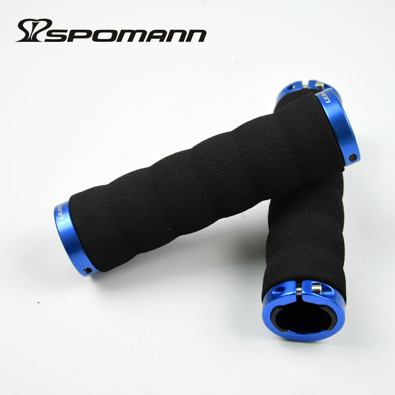 Spomann-manopla para bicicleta de trilha com esponja macia, partes de bicicleta 100g com tampa integrada para guidão de mtb e bicicleta de estrada