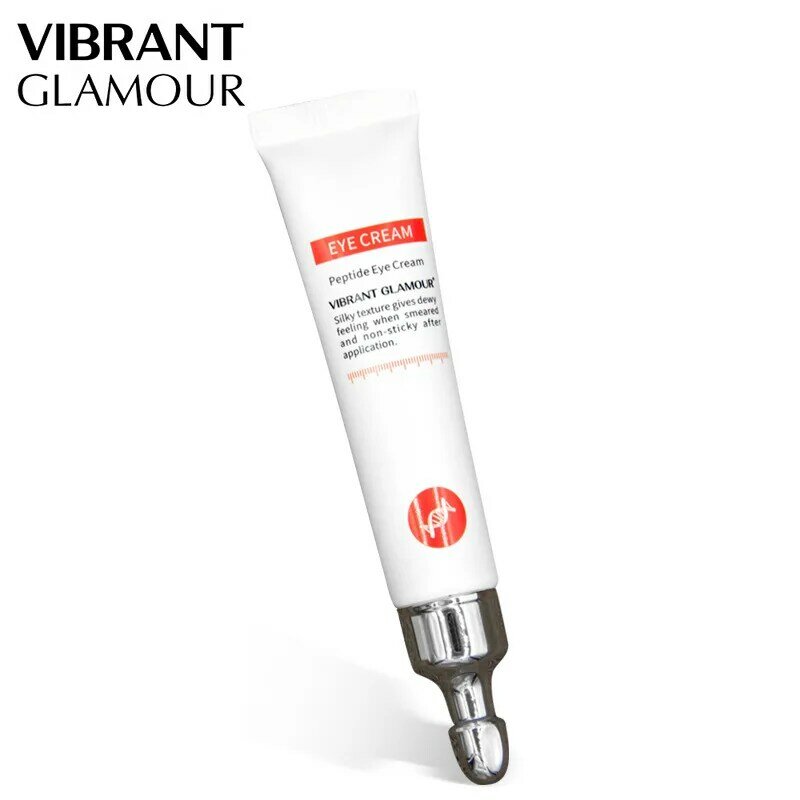 VIBRANT GLAMOUR Eye ครีม Peptide Collagen Anti - Wrinkle anti - aging Remover Dark Circles Eye care กับ Puffiness และกระเป๋า